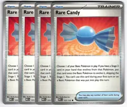 Rare Candy 125/132 Common Playset 4x Mega Evolution Pokemon TCG Mint NM - Image 1