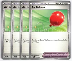 Air Balloon 079/086 Uncommon Playset 4x Black Bolt Pokemon TCG Mint NM - Image 1