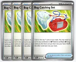 Bug Catching Set 102/131 Uncommon Playset 4X Prismatic Evolutions Pokemon TCG - Image 1
