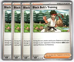 Black Belt's Training 144/159 Common Playset 4X Journey Together Pokemon TCG - Image 1