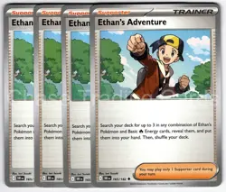 Ethan's Adventure 165/182 Uncommon Playset 4x Destined Rivals Pokemon TCG NM M - Image 1