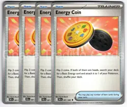 Energy Coin 081/086 Uncommon Playset 4x Black Bolt Pokemon TCG Mint NM - Image 1
