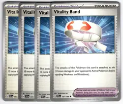 Vitality Band 197/198 Uncommon Playset 4X Scarlet & Violet Pokemon TCG Mint NM - Image 1