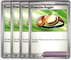 Protective Goggles 164/165 Uncommon Playset 4X Scarlet & Violet 151 Pokemon TCG - Image 1