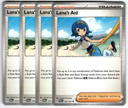 Lana's Aid 155/167 Uncommon Playset 4x Twilight Masquerade Pokemon Mint NM - Image 1