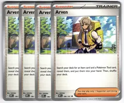 Arven 186/197 Uncommon Playset 4X Obsidian Flames Pokemon TCG Mint NM - Image 1