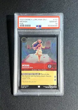 Disney Lorcana First Chapter - Moana FOIL #117/204 - Gem Mint PSA 10 - Image 1