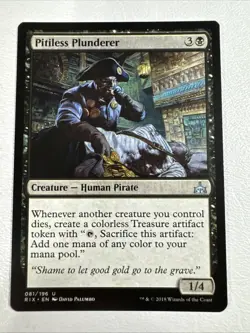 Pitiless Plunderer - NM Regular #81 Uncommon Rivals of Ixalan MTG - Image 1