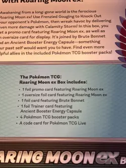 Pokemon TCG: ROARING MOON EX BOX 4 Booster Packs + 4 Foil Promo Cards SEALED NEW - Image 5