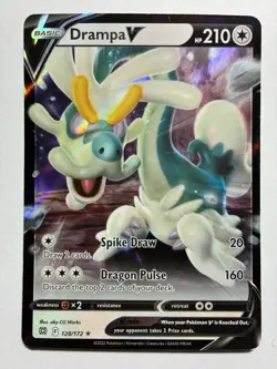 Drampa Pokemon Card Lot – Includes V and Holo Cards – NM/LP Gift Set - Image 2