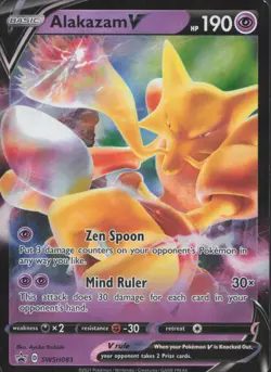 Pokemon TCG - Alakazam V - SWSH083 - SWSH: Sword & Shield Promo Cards (3) - Image 1
