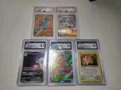 Pokemon TCG Lot Of 5 Graded Cards PSA CGC - Image 1