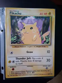 Pikachu 58/102 Jumbo 1999–2000 WOTC Oversized Promo NM Vintage Collector Card - Image 1
