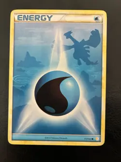 Pokemon Card Water Energy 117/123 Non-Holo Common HeartGold SoulSilver LP - Image 1