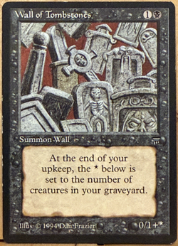 LIMITED EDITION Legends Vintage MtG Wall of Tombstones Unplayed NM - Image 1