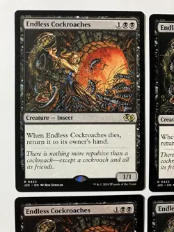 Magic The Gathering MTG Endless Cockroaches X4 Rare Black Creature NM - Image 2