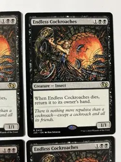 Magic The Gathering MTG Endless Cockroaches X4 Rare Black Creature NM - Image 3