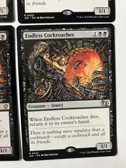 Magic The Gathering MTG Endless Cockroaches X4 Rare Black Creature NM - Image 4