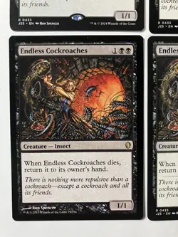 Magic The Gathering MTG Endless Cockroaches X4 Rare Black Creature NM - Image 5