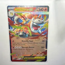 Pokemon Mega Camerupt ex 022/132 Me01: Mega Evolution Double Rare Full Art Holo - Image 1