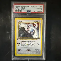 First Edition NEO GENESIS LUGIA Holo Rare 1st Edition #9 PSA 4 Pokemon WOTC 2000 - Image 1