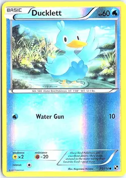 Ducklett Black and White 36/114 LP Reverse Foil Pokemon - Image 1