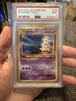 Pokemon Japanese Neo Genesis #199 - Slowking Holo Rare - PSA 9 Mint Half Swirl - Image 1