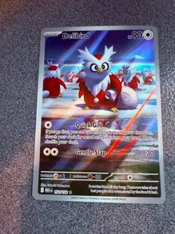 2025 Pokemon Mega Evolution Illustration Rare Full Art Holo Delibird 152/132 - Image 1