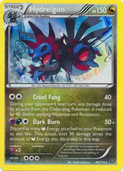x1 Hydreigon - 86/114 - Holo Rare Pokemon XY Steam Siege M/NM - Image 1