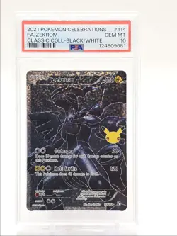 ZEKROM 2021 POKEMON CELEBRATIONS CLASSIC COLLECTION B&W 113/114 PSA 10 Q0004 - Image 1