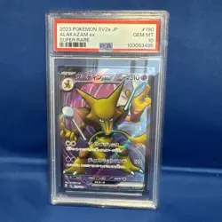 Pokemon 151 Japanese Sv2a PSA 10 Alakazam ex 190/165 SR Full Art Super Rare - Image 1