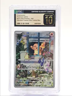 CHARMANDER 2023 POKEMON OBSIDIAN FLAMES ETB BSP B #044 CGC 10 Q0004 - Image 1