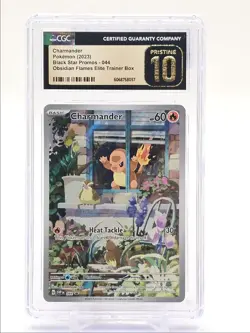 CHARMANDER 2023 POKEMON OBSIDIAN FLAMES ETB BSP A #044 CGC 10 Q0004 - Image 1