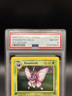 Pokemon Venomoth 1st Edition Jungle PSA 8 | WOTC 1999 | Holo | 13/64 - Image 3