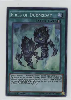 Super Rare - Fires of Doomsday 1st Ed. YuGiOh Destiny Soldiers #DESO-EN043 - Image 1