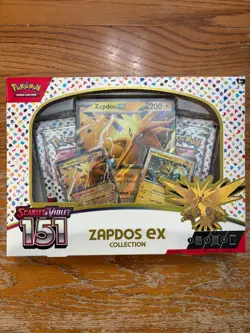 Pokemon TCG Scarlet & Violet 151 Zapdos EX Collection Box NEW SEALED - Image 1