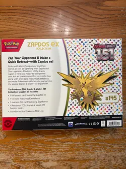 Pokemon TCG Scarlet & Violet 151 Zapdos EX Collection Box NEW SEALED - Image 2