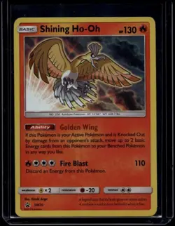 Pokemon TCG Shining Ho-Oh SM70 Sun & Moon LP - Image 1