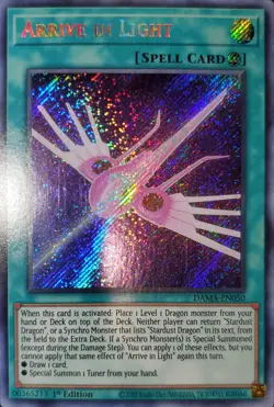 Yugioh Arrive In Light SCR 1st Ed. DAMA-EN050 Near Mint - Image 1