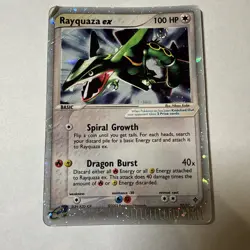 2003 Pokemon Rayquaza ex 97/97 EX Dragon Ultra Rare Holo w/ Swirl - Image 1
