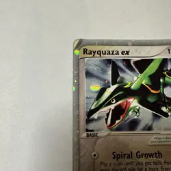 2003 Pokemon Rayquaza ex 97/97 EX Dragon Ultra Rare Holo w/ Swirl - Image 2