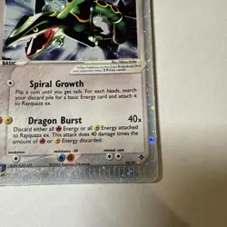 2003 Pokemon Rayquaza ex 97/97 EX Dragon Ultra Rare Holo w/ Swirl - Image 4