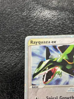 B6 Pokemon TCG Rayquaza EX Dragon Card Ultra Rare 97/97 Holo 2003 W/ Swirl! - Image 2