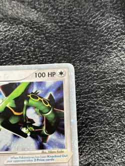 B6 Pokemon TCG Rayquaza EX Dragon Card Ultra Rare 97/97 Holo 2003 W/ Swirl! - Image 3