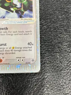 B6 Pokemon TCG Rayquaza EX Dragon Card Ultra Rare 97/97 Holo 2003 W/ Swirl! - Image 4
