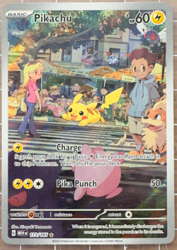 Pokemon Pikachu Scarlet and Violet 151 Holo Card 173/165 Rare SV Illustration NM - Image 1