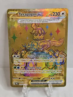 Terapagos ex 180/131 Prismatic Evolutions Gold Hyper Rare Pokemon Card 180/131 - Image 1