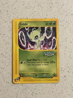 Celebi 50 Black Star Promo Pokemon 4EVER Movie 2002 Non Holo Pokemon Card HP - Image 1