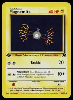 Pokemon Team Rocket 60/82 Magnemite Pokemon Card 1st Edition - Image 1