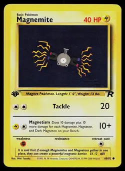Pokemon Team Rocket 60/82 Magnemite Pokemon Card 1st Edition - Image 1